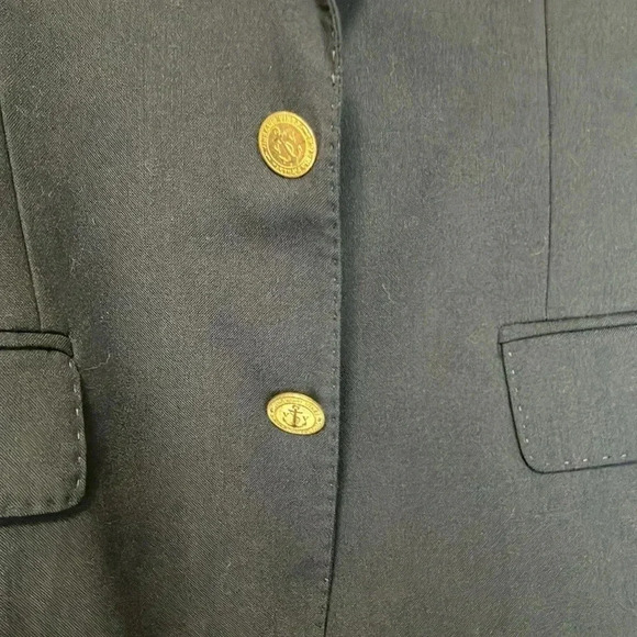 NWT Vineyard Vines 100% virgin wool navy gold  buttons blazer - Picture 3 of 10